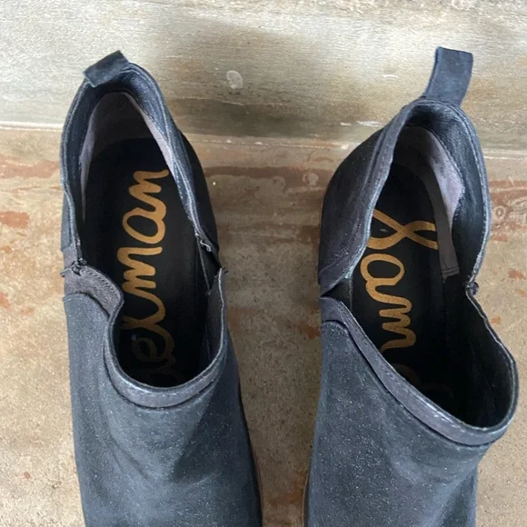 Sam Edelman Black Suede Ankle Boots - Picture 5 of 9